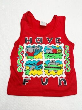 Toddletime Have Fun Red Kids Tank Top